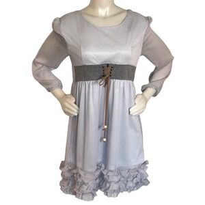 THURSDAY ISLAND BLUE CHIFFON DRESS